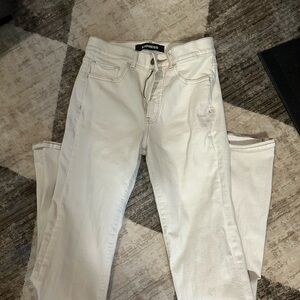 Express Cream bootcut jeans